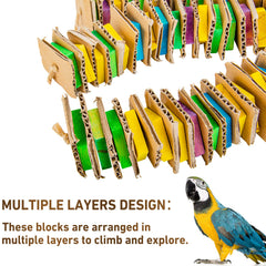 Bright colors attract parrots to MYFAMIREA toy quickly.