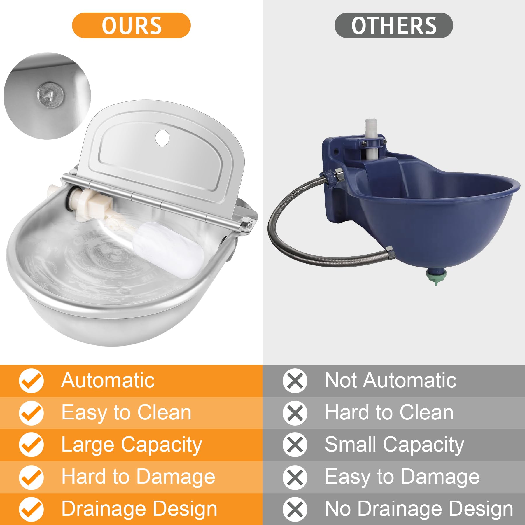 MYFAMIREA wall mount bolts kit provides secure outdoor installation