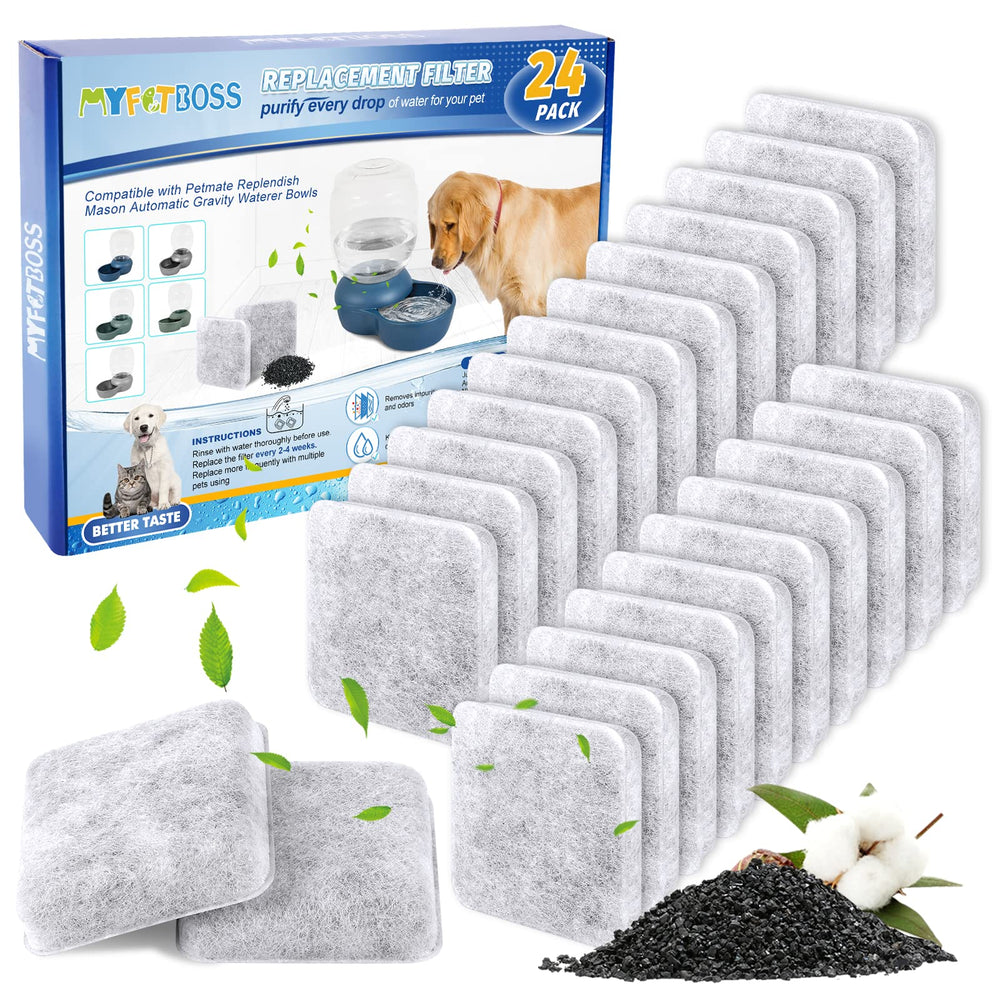 MyfatBOSS 24-pack packaging for easy replacement with Petmate compatibility.
