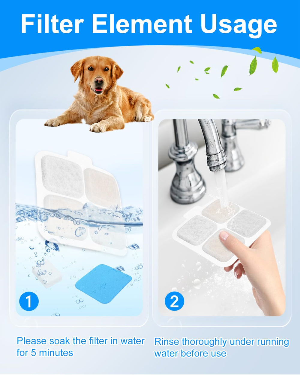 Stainless steel dog fountain shown with steady water flow during use.