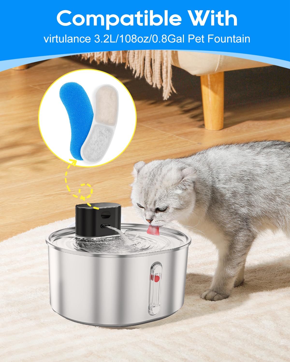 MyfatBOSS compatibility with Virtulance 3.2L fountain, supporting reliable hydration.