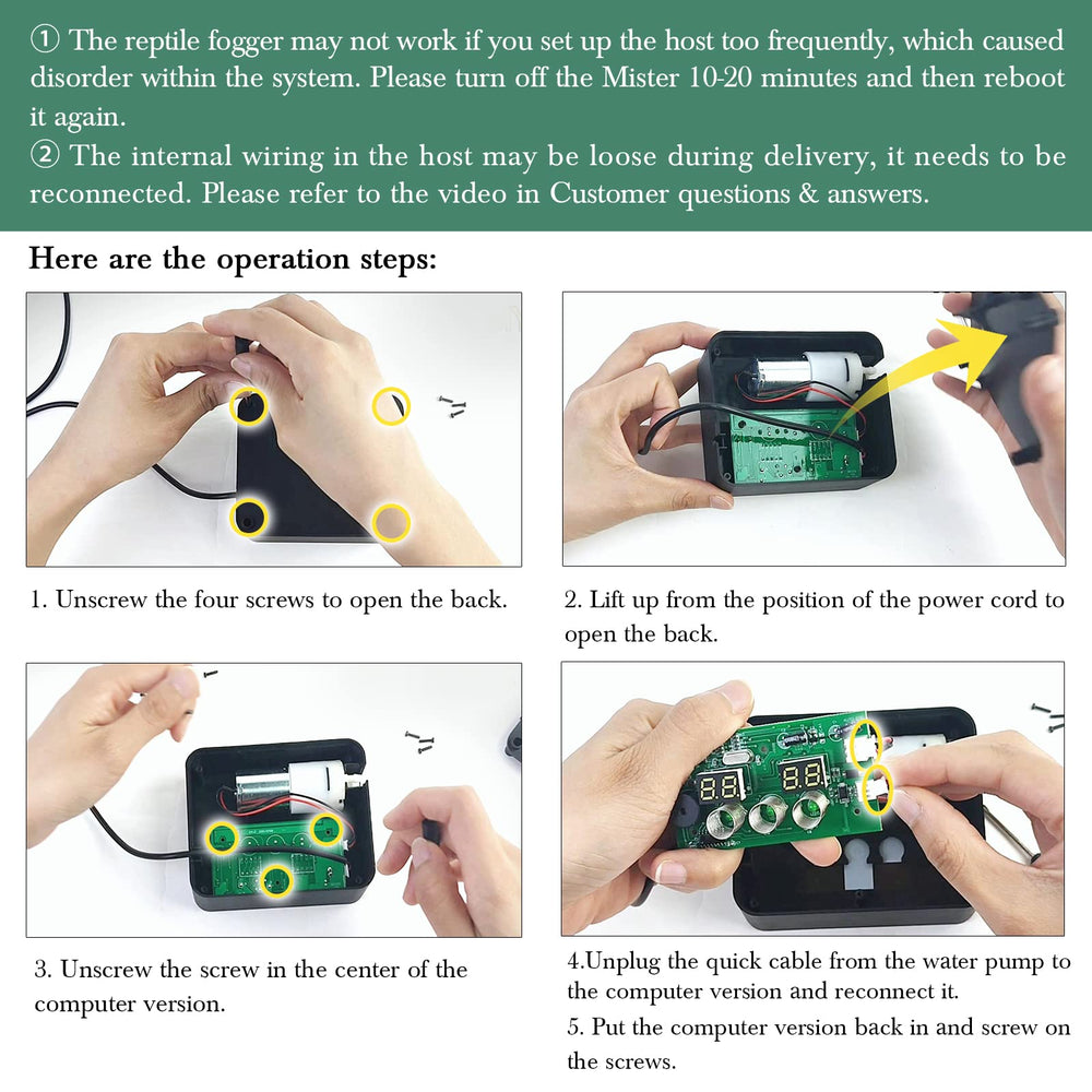 MYGIIKAKA Reptile Fogger in use on a busy schedule