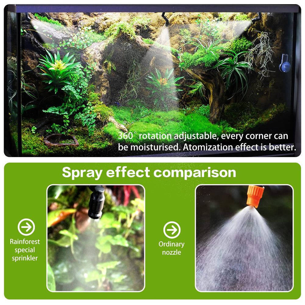 MYGIIKAKA Reptile Fogger compact installation in a terrarium stand
