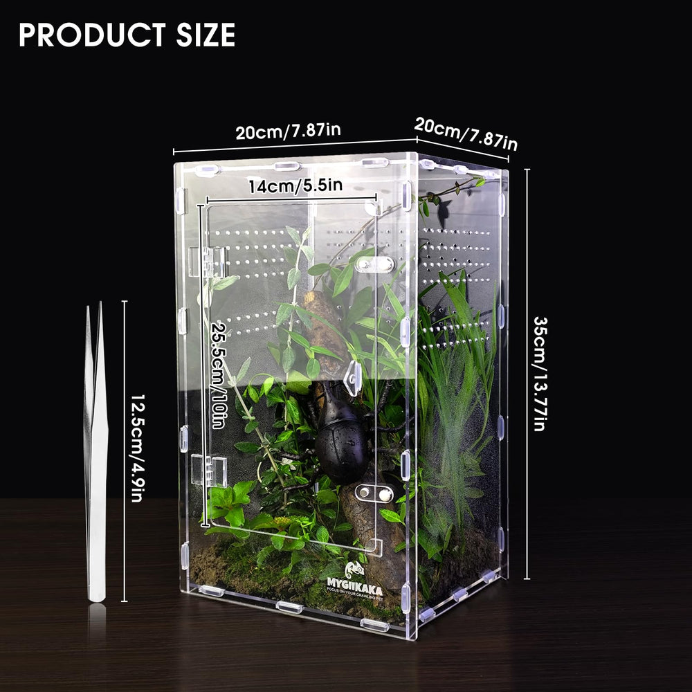 MYGIIKAKA acrylic enclosure top-view with clamshell lid for quick access.
