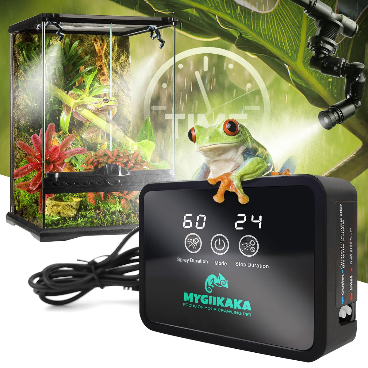 MYGIIKAKA Reptile Mister main unit delivering steady terrarium humidity