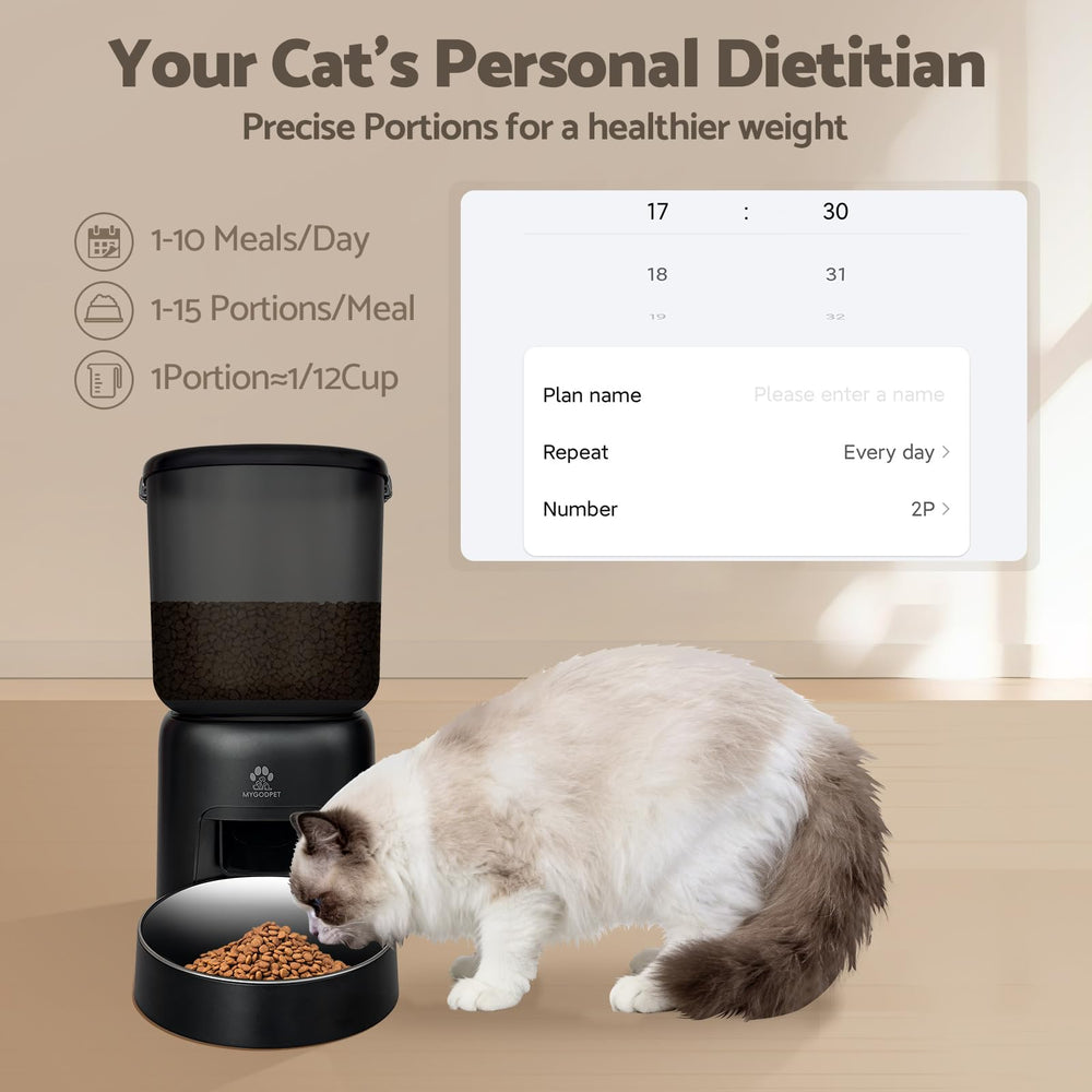 MYGODPET battery backup icon indicating uninterrupted meals during outages