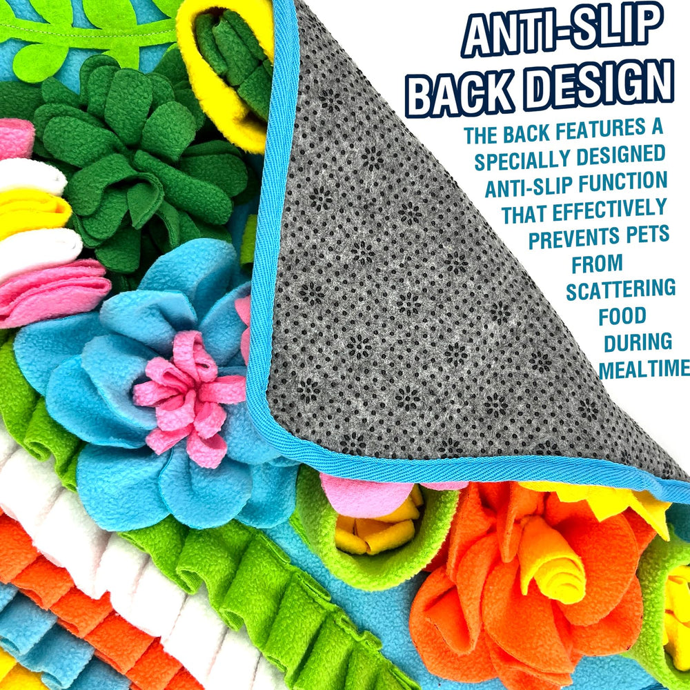 MYLIFESION Snuffle Mat soft fleece bottom: stable play surface