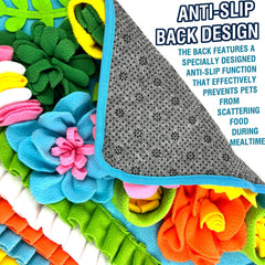 MYLIFESION Snuffle Mat soft fleece bottom: stable play surface