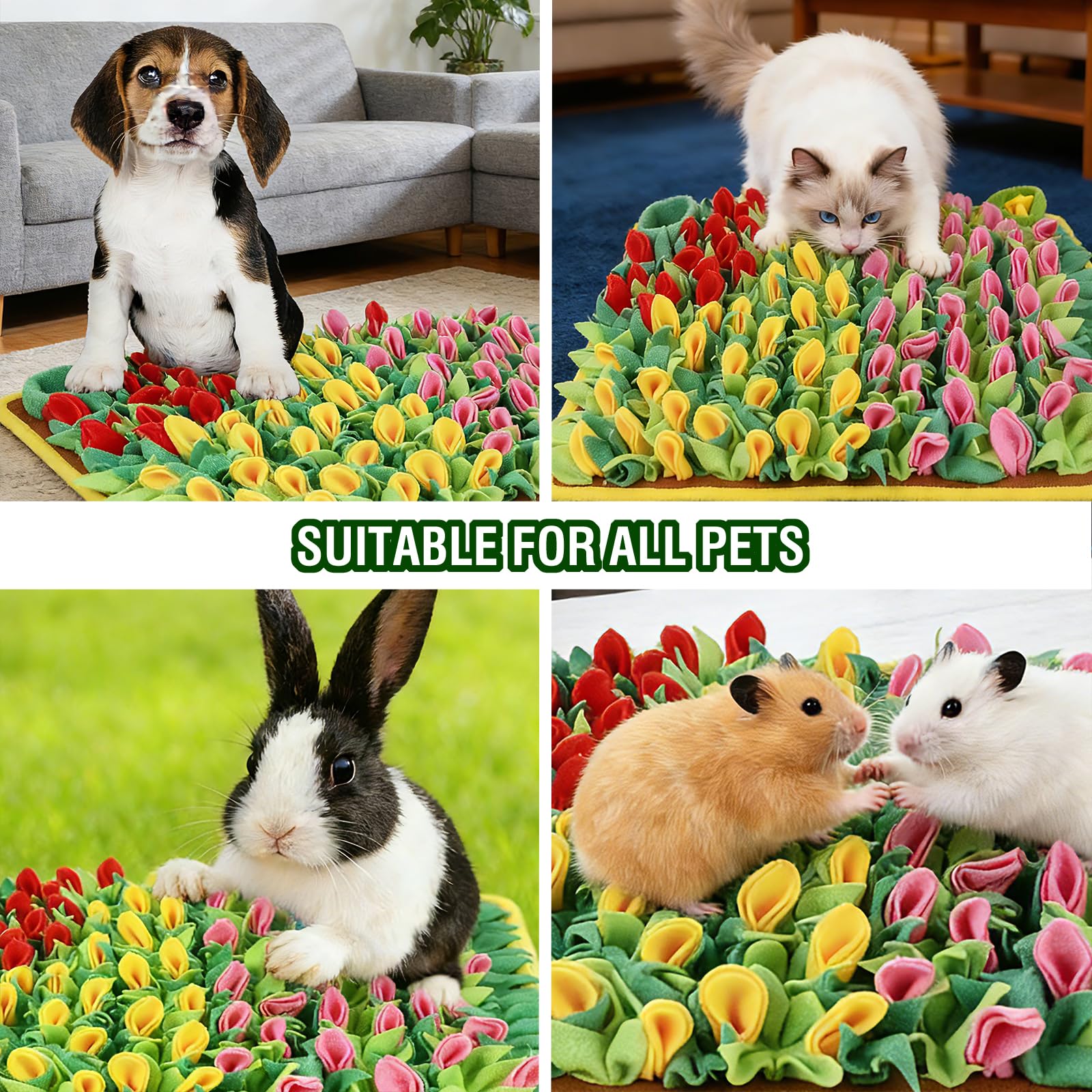 MYLIFESION tulip-style pattern invites curiosity and sniffing exploration.
