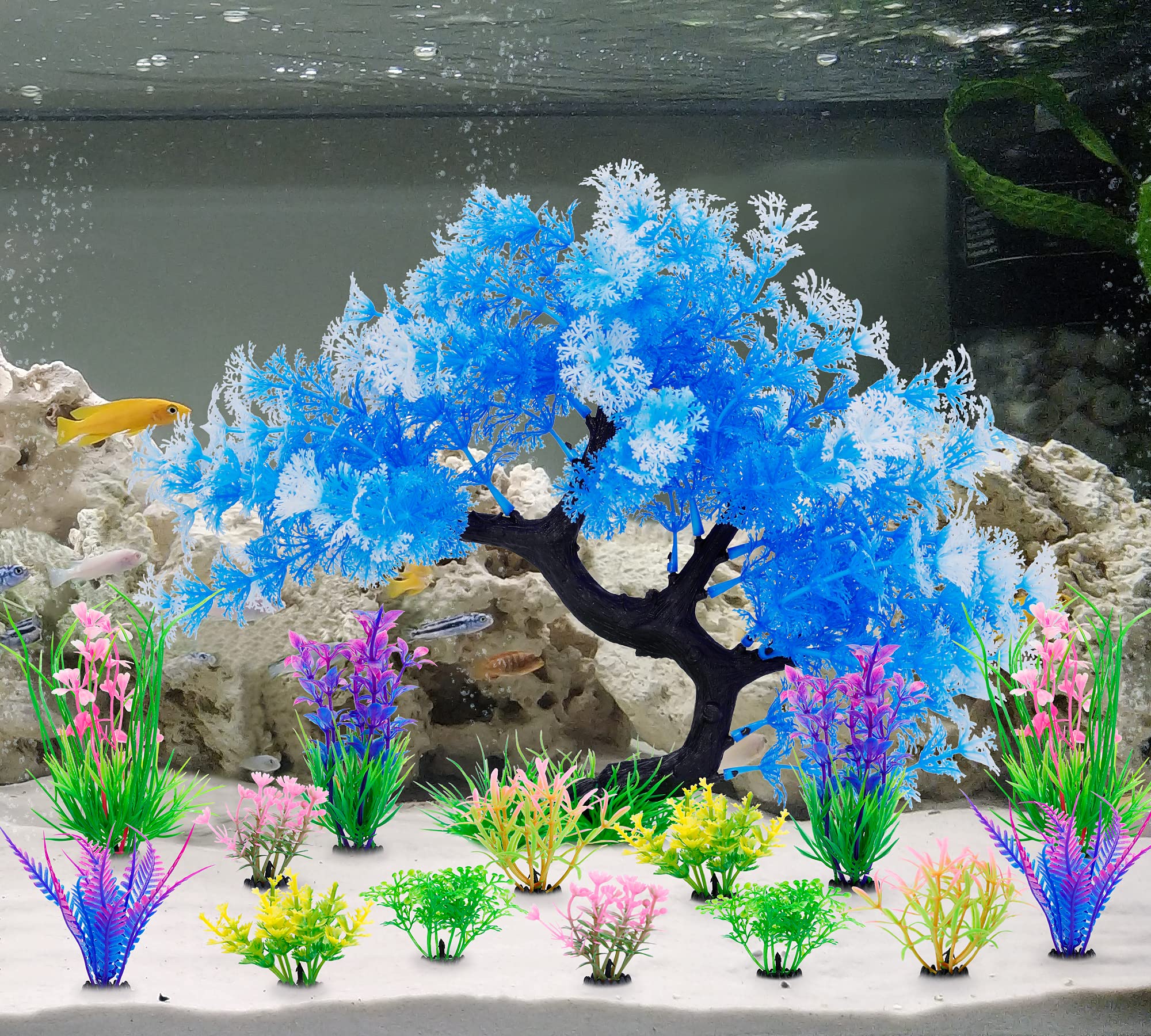 MyLifeUNIT aquarium decor soft leaves allow gentle swimming and hiding places.