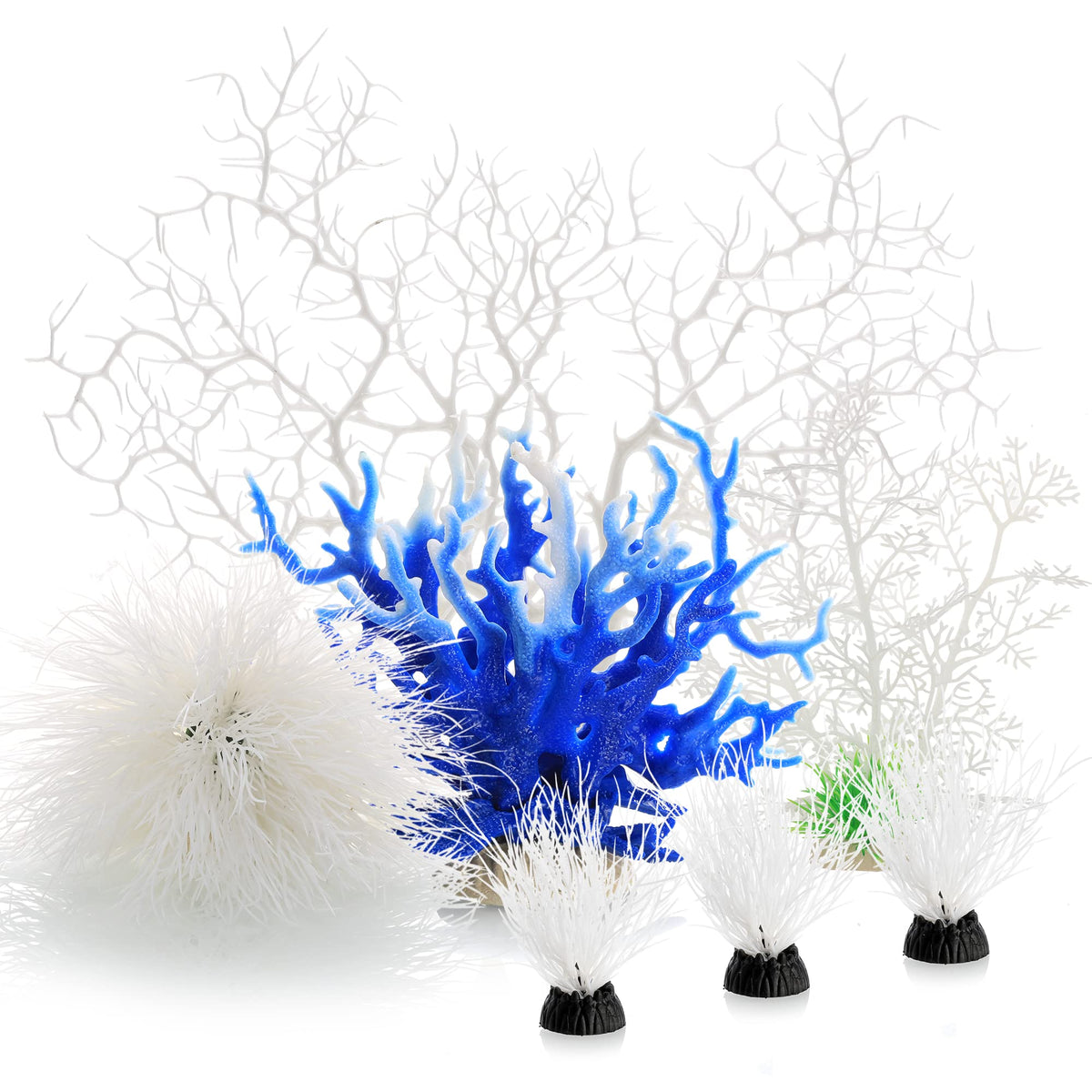 MyLifeUNIT white artificial coral ornament enhances aquarium elegance