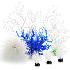 MyLifeUNIT white artificial coral ornament enhances aquarium elegance