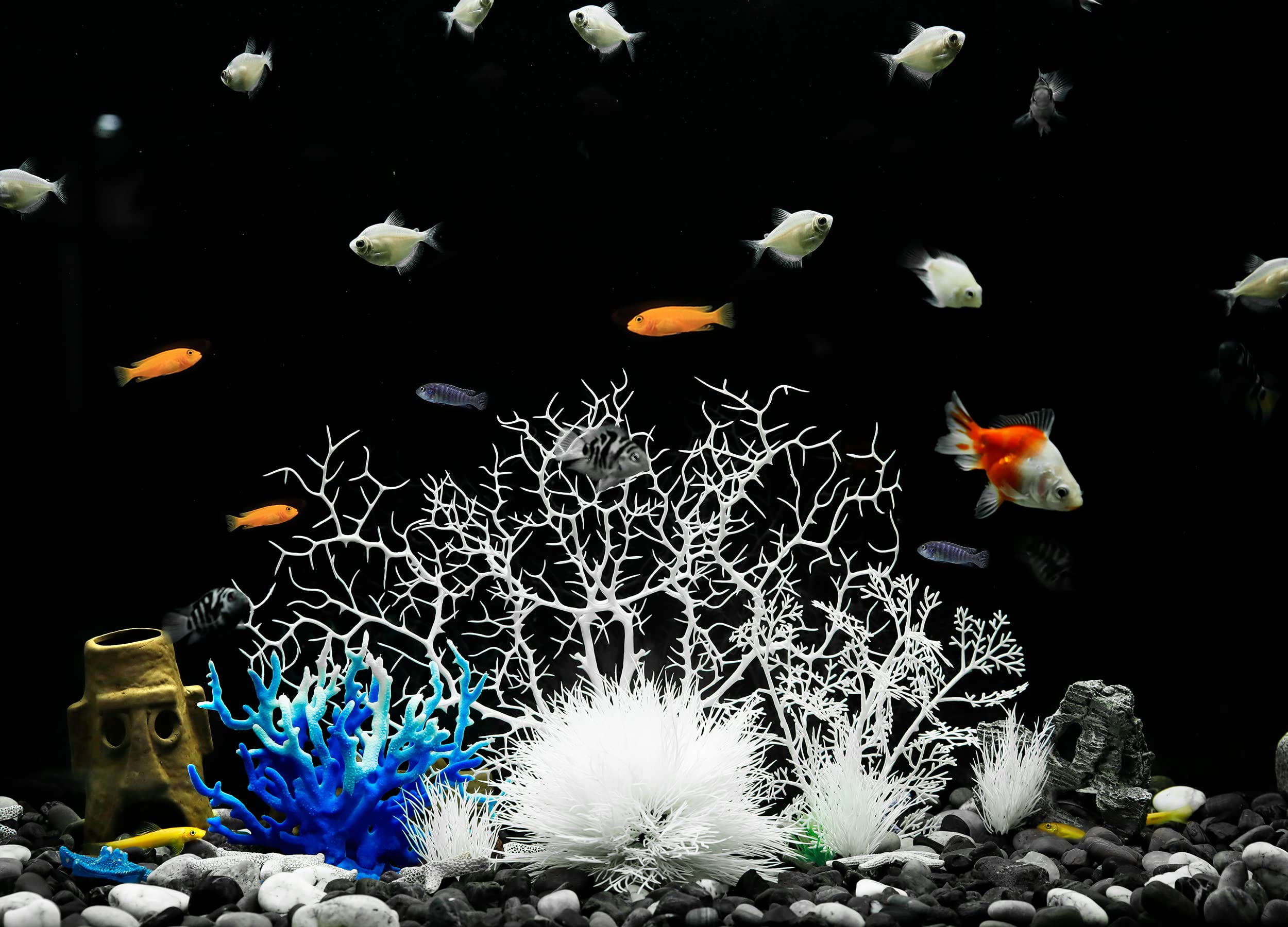 MyLifeUNIT coral ornaments with ceramic bases stay upright for stable displays