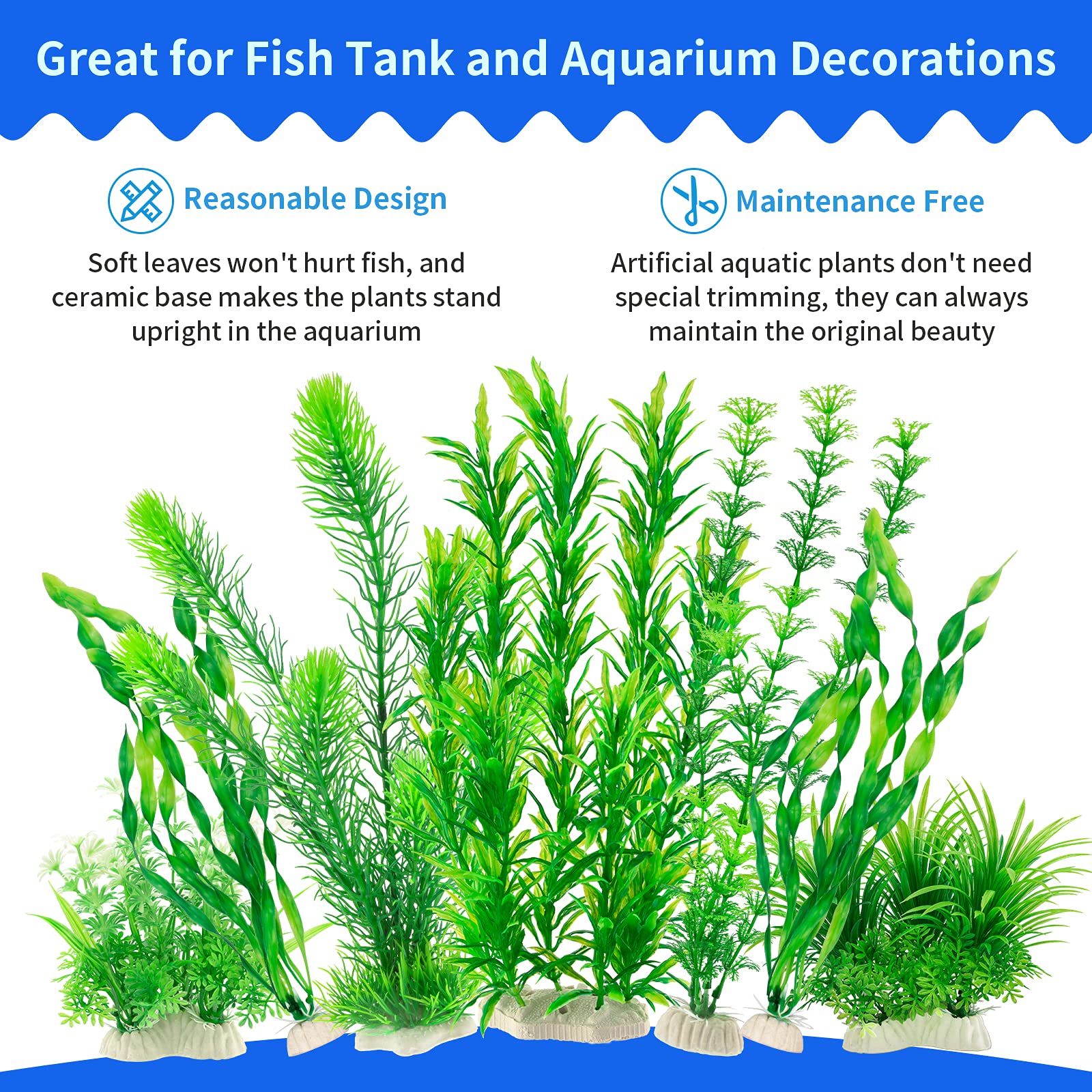 MyLifeUNIT soft-leaf plants offer safe hiding spots for fish.