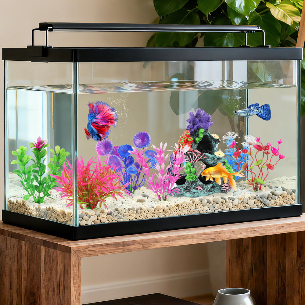 MyLifeUNIT smooth-edged plastic plants protect delicate fins and provide resting spots.