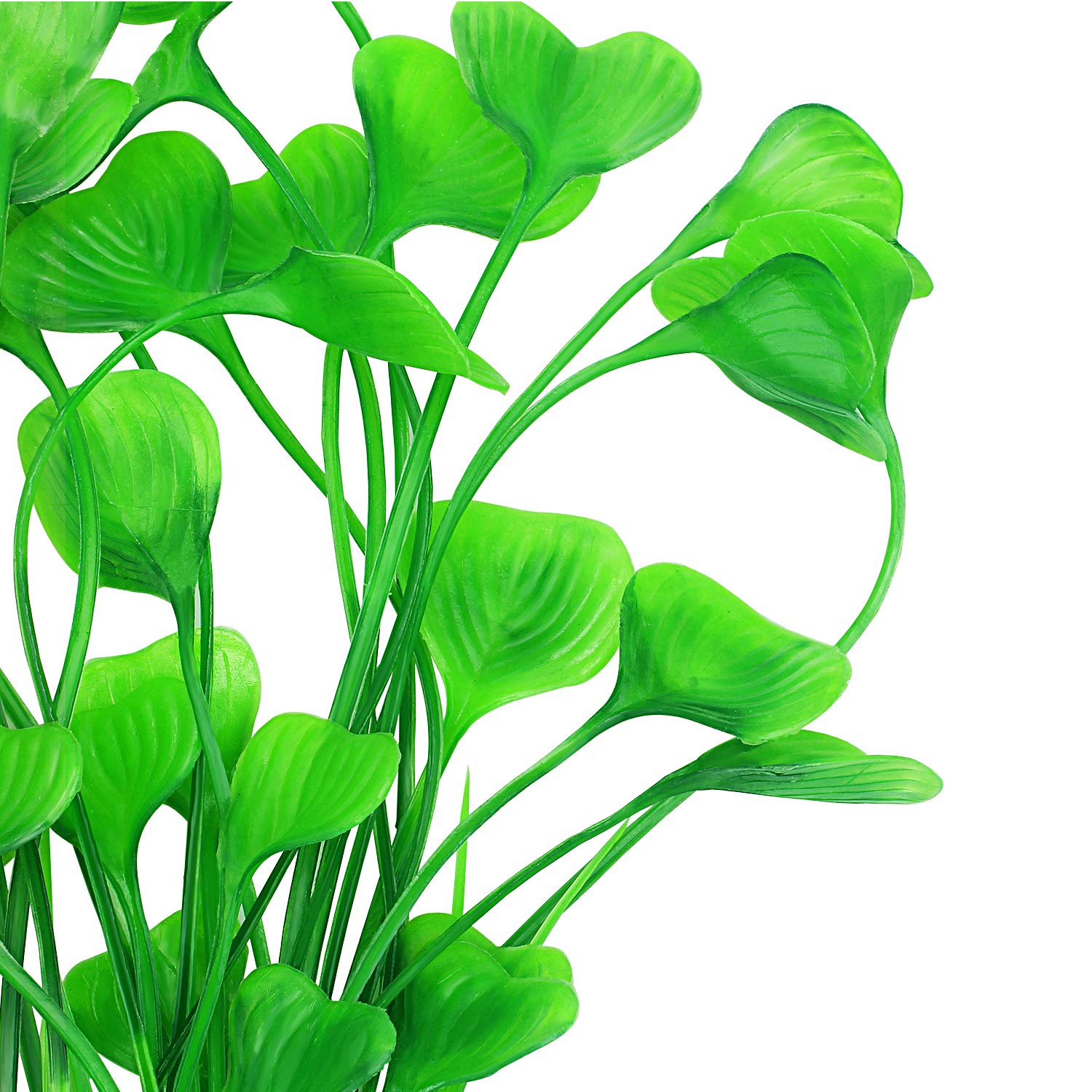 MyLifeUNIT heart-shaped leaves plastic aquarium plants provide hiding spots for fish.