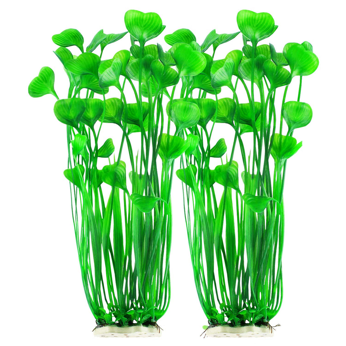 MyLifeUNIT tall green plastic fish tank plants for a natural vertical accent in any aquarium.