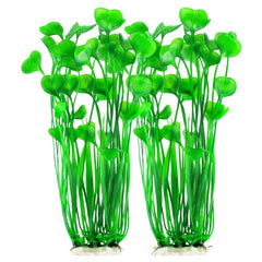 MyLifeUNIT tall green plastic fish tank plants for a natural vertical accent in any aquarium.