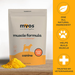 Serving spoon for MYOS Canine Muscle Formula easing daily dosing.