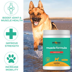 Glucosamine inclusion visible in MYOS formula.