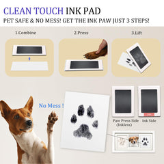 MYPAWLETS air-dried paw print clay impression ready to mount in frame.