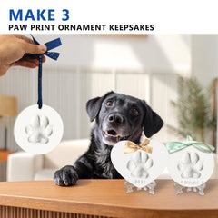 MYPAWLETS cat pawprint ornament close-up shows heart-shaped mold and intricate detail for memories.
