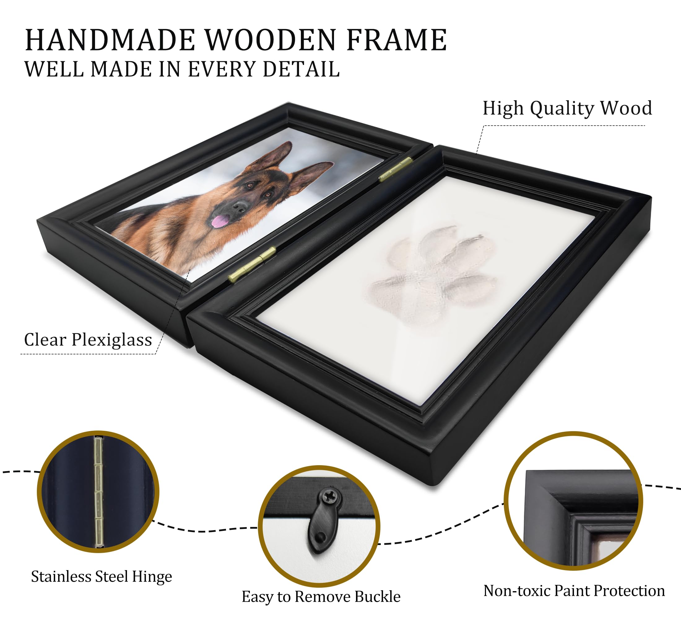 MYPAWLETS customizable paw print frame with decorations