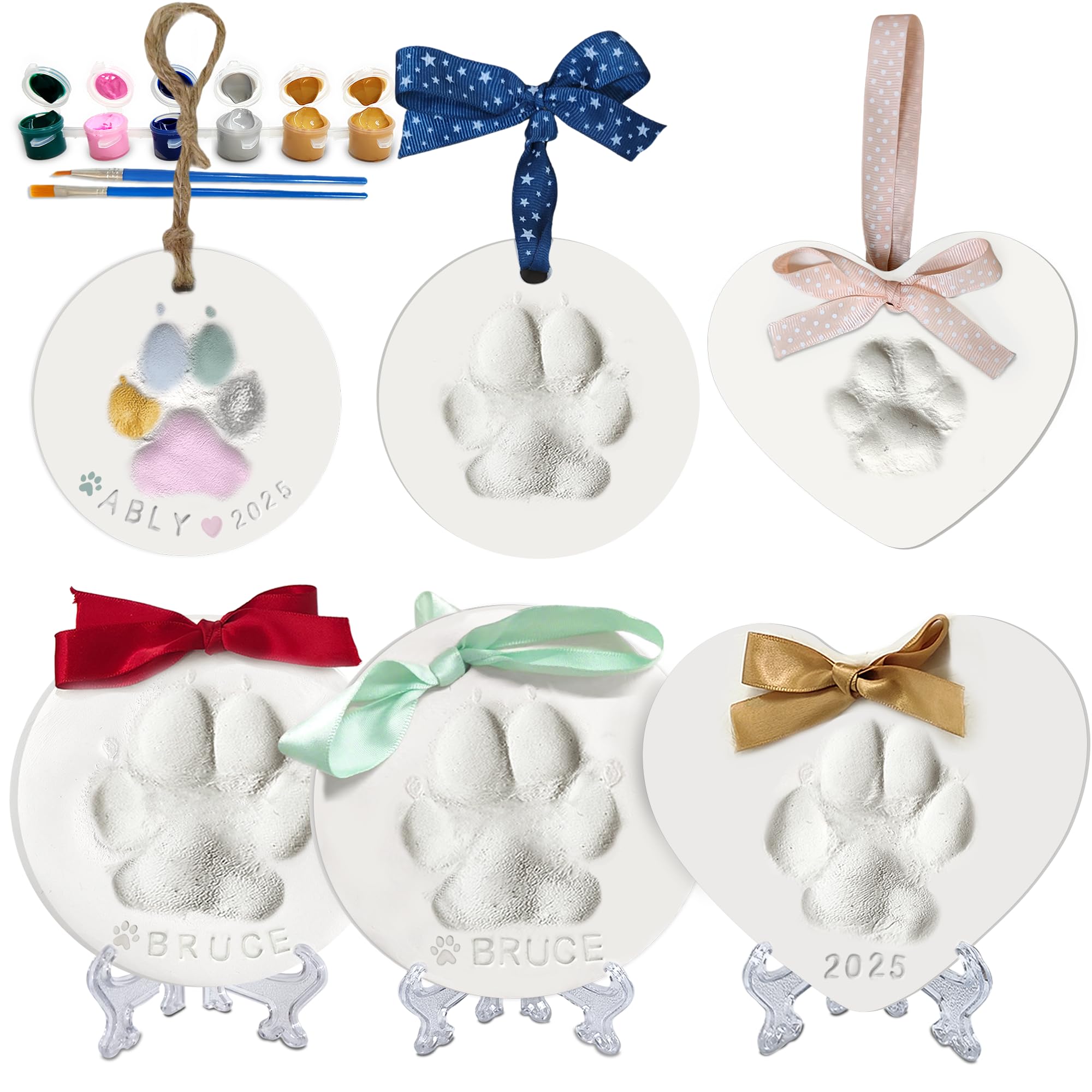MYPAWLETS dog pawprints keepsake kit close-up reveals soft clay for clear, lasting prints.