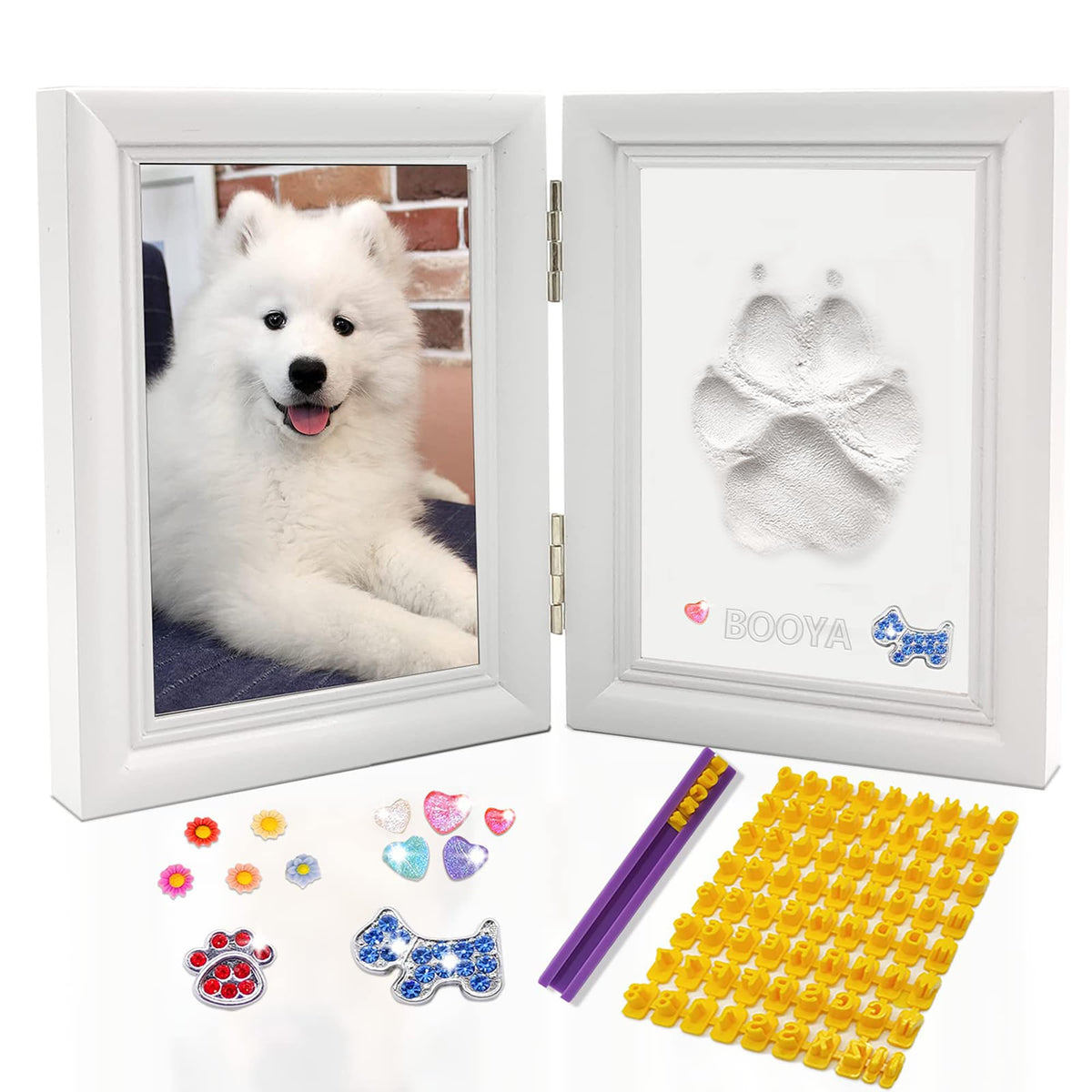 MYPAWLETS frame showcases your pet's paw print for lasting memories.