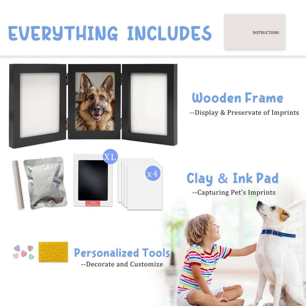 MYPAWLETS frame with prints and photo slot for display and memory.