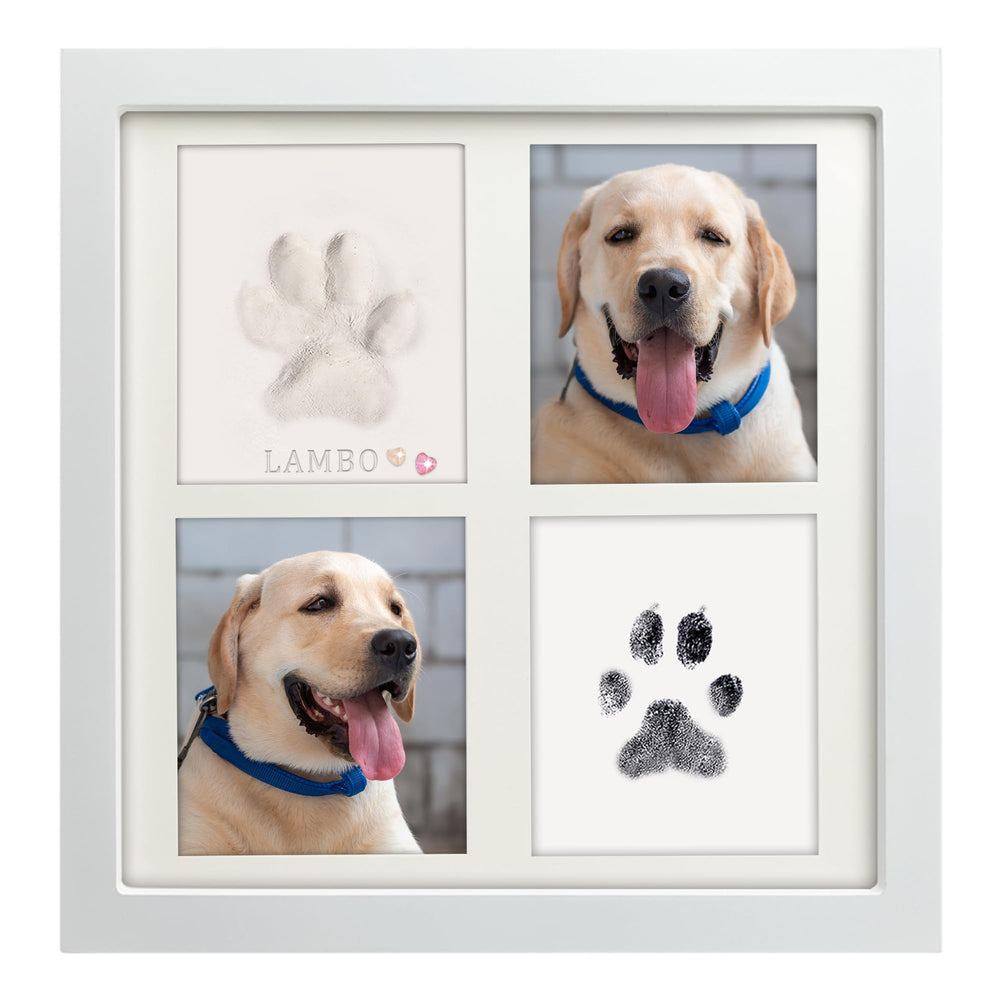 MYPAWLETS ink & clay paw print kit with large frame for keepsakes.