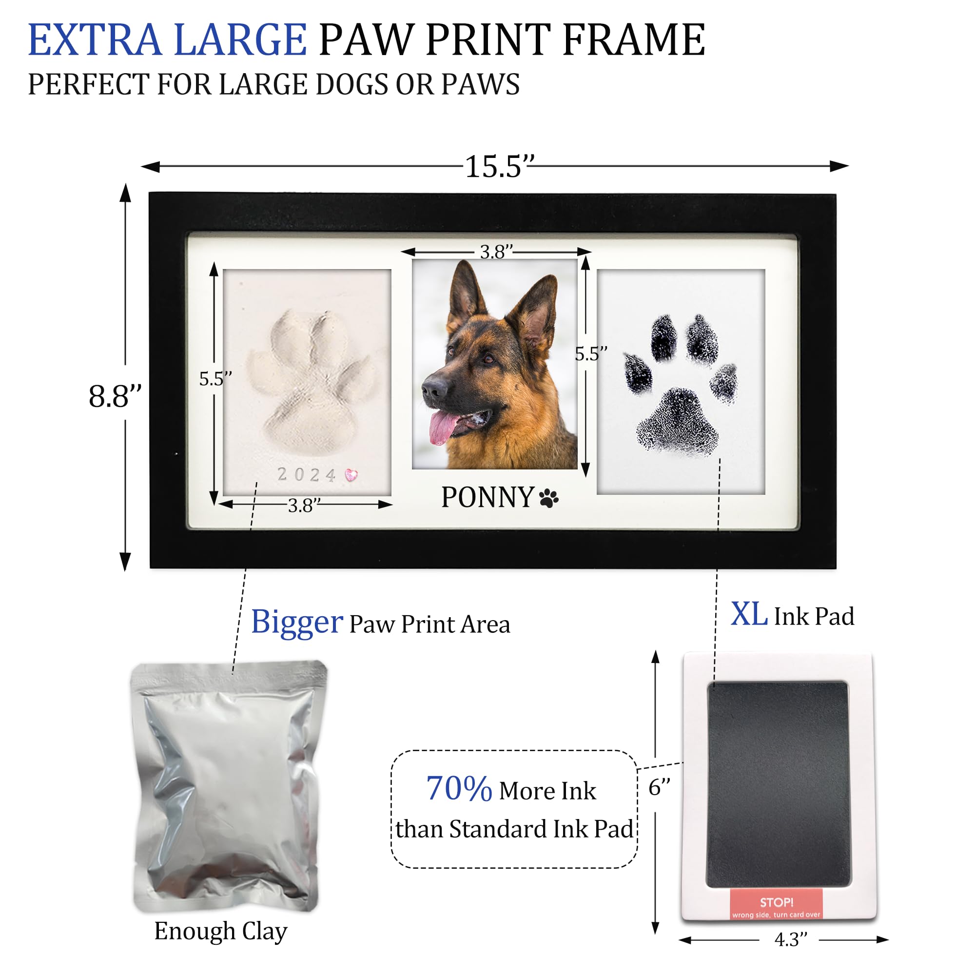 MYPAWLETS Paw Print Clay Kit showing tactile paw impression for memory