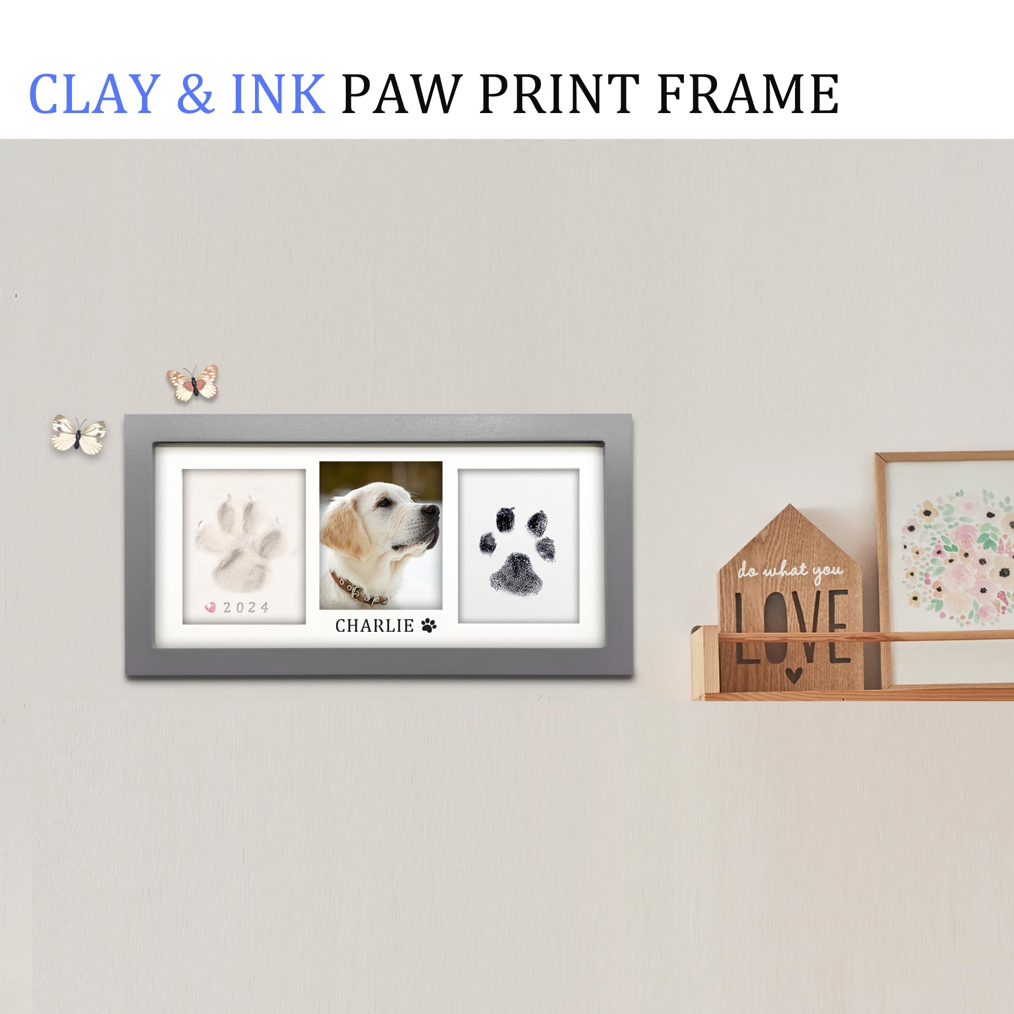 MYPAWLETS Paw Print Frame Kit: Clean Touch ink pad for safe paw impressions.