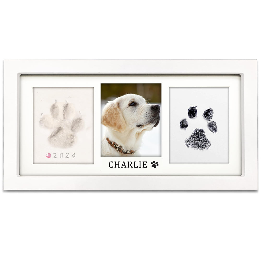 MYPAWLETS paw print frame kit packaging showing contents for easy keepsake creation.