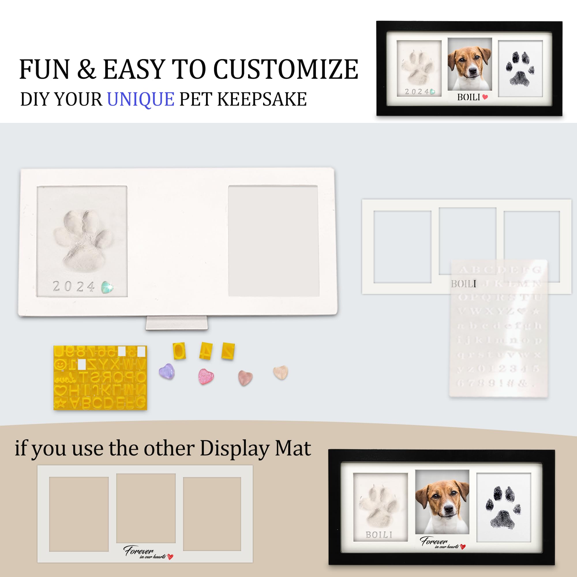 MYPAWLETS protective glass keeps paw prints safe on wall or table.