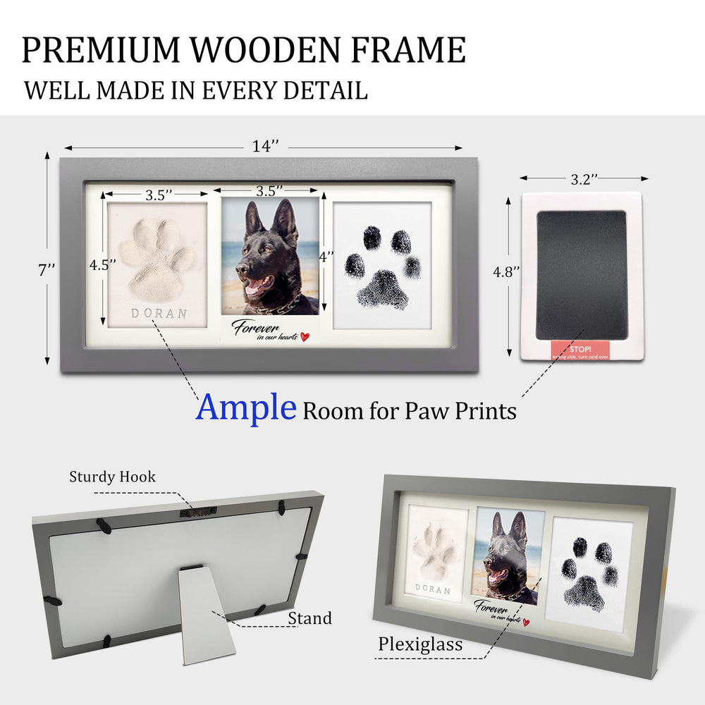 MYPAWLETS Paw Print Frame Kit: plexiglass protection keeps prints safe.