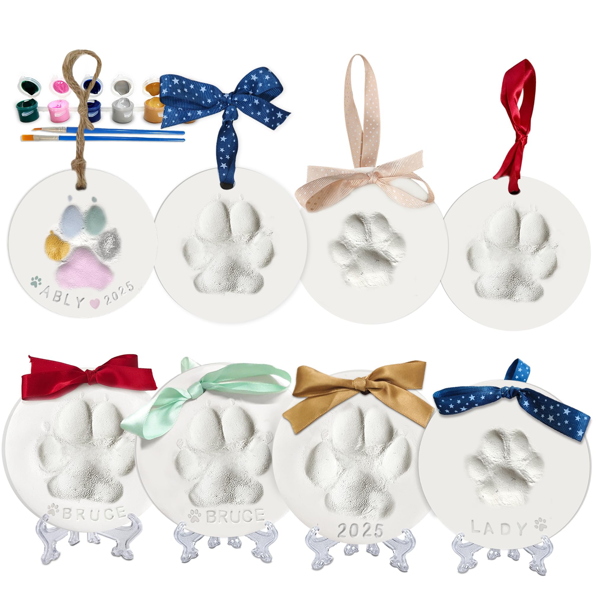 MYPAWLETS pawprints kit soft clay captures clear paw prints safely for keepsakes.
