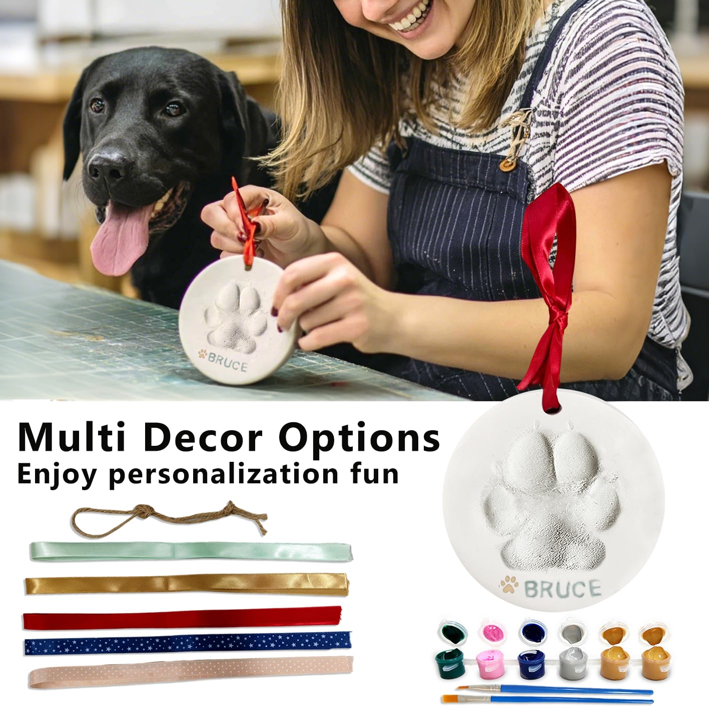 MYPAWLETS Pawprints Kit invisible nail option for wall display and gifting.