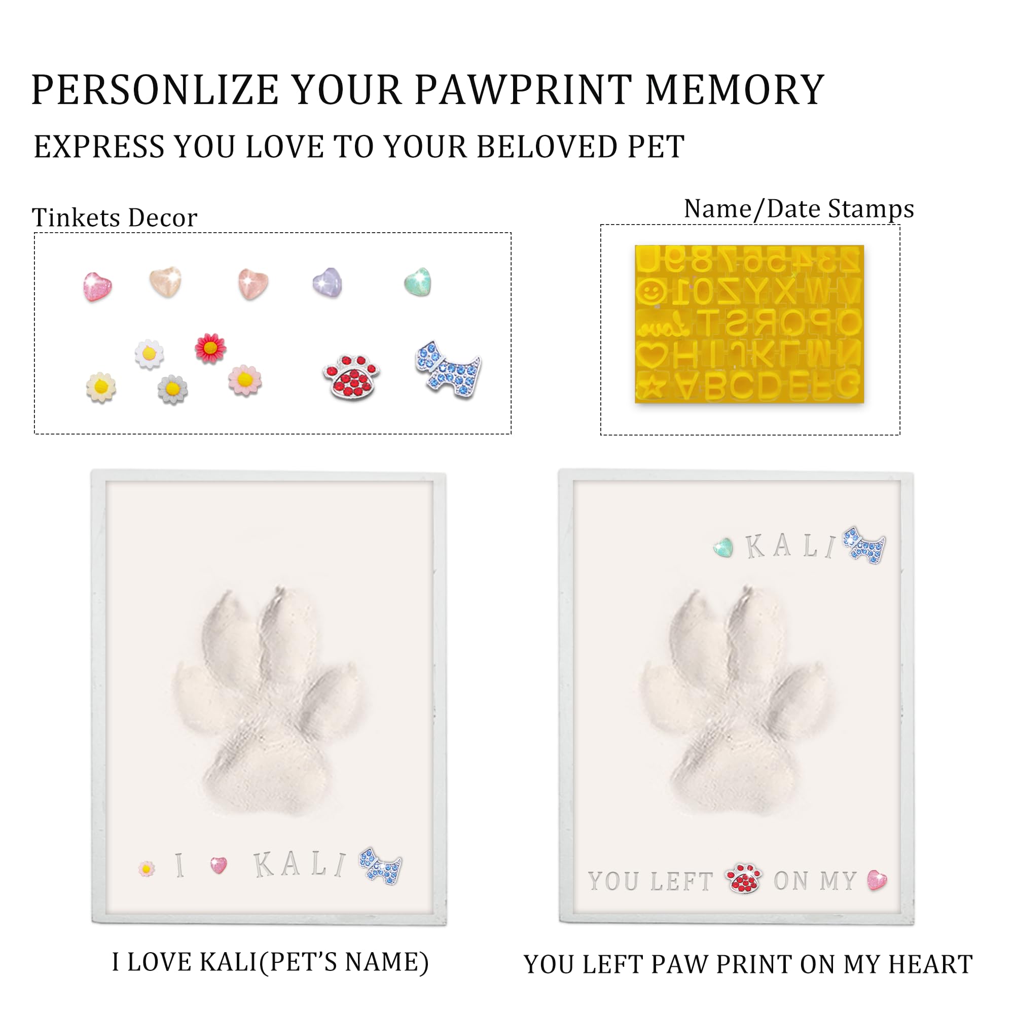 MYPAWLETS wooden dog picture frame with paw motif