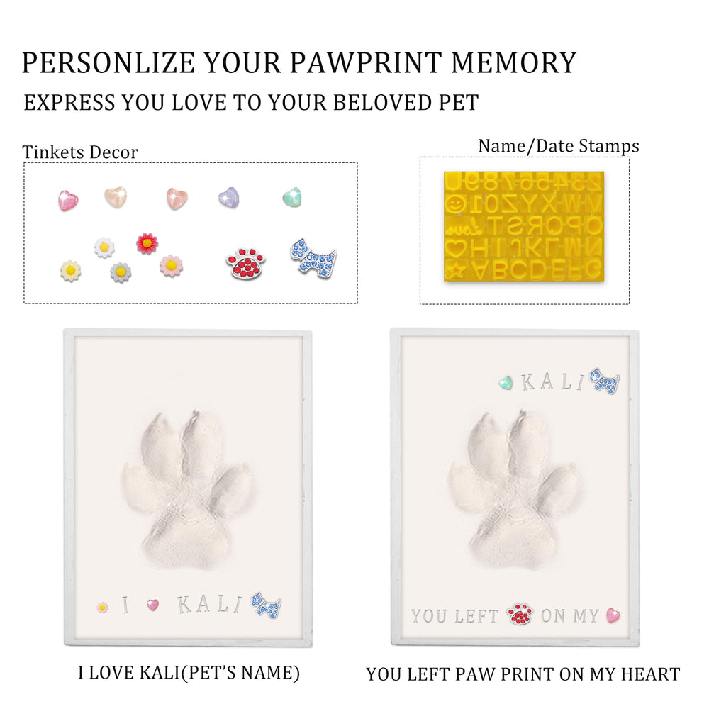 MYPAWLETS wooden dog picture frame with paw motif