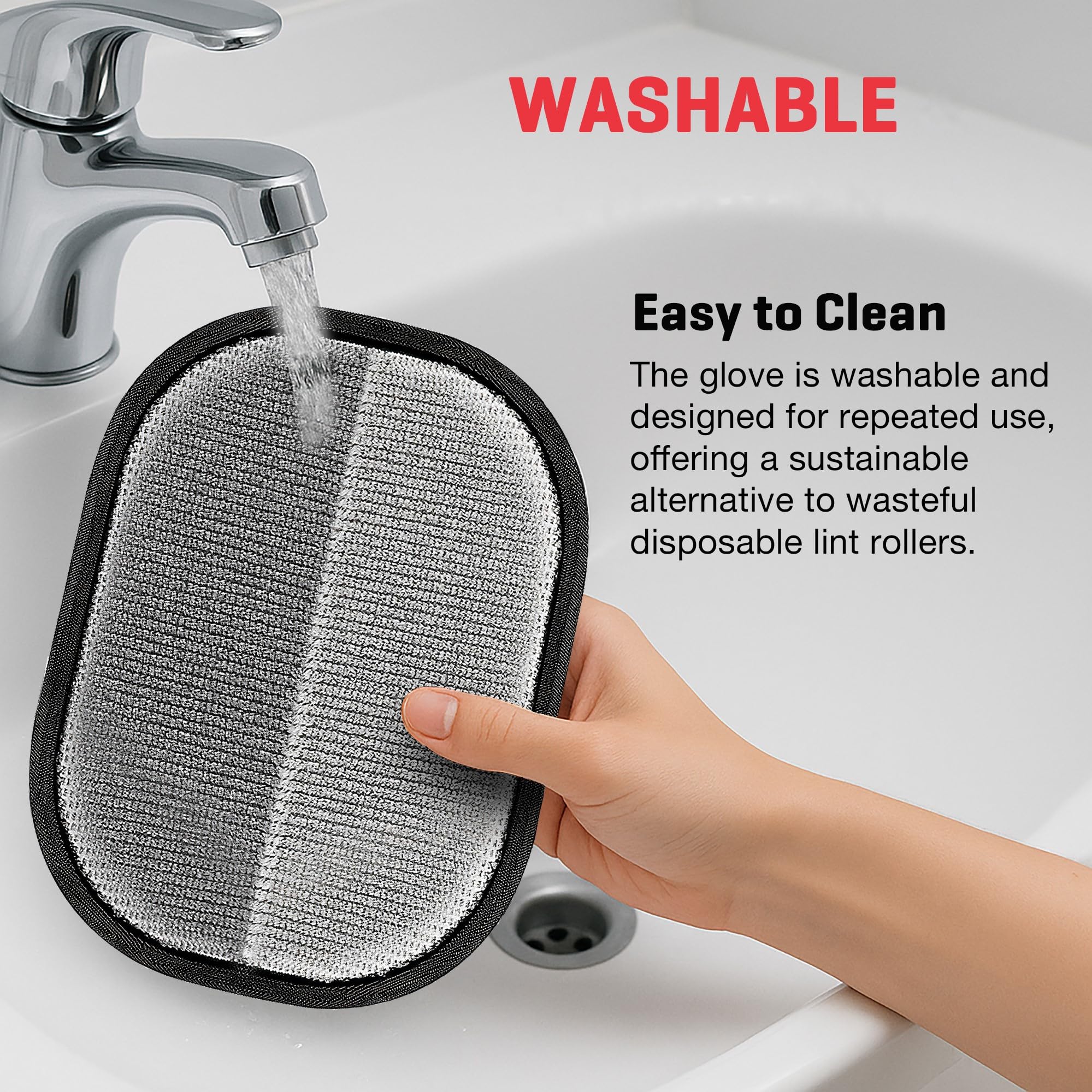 MyPera glove easy to rinse and reuse, reducing waste