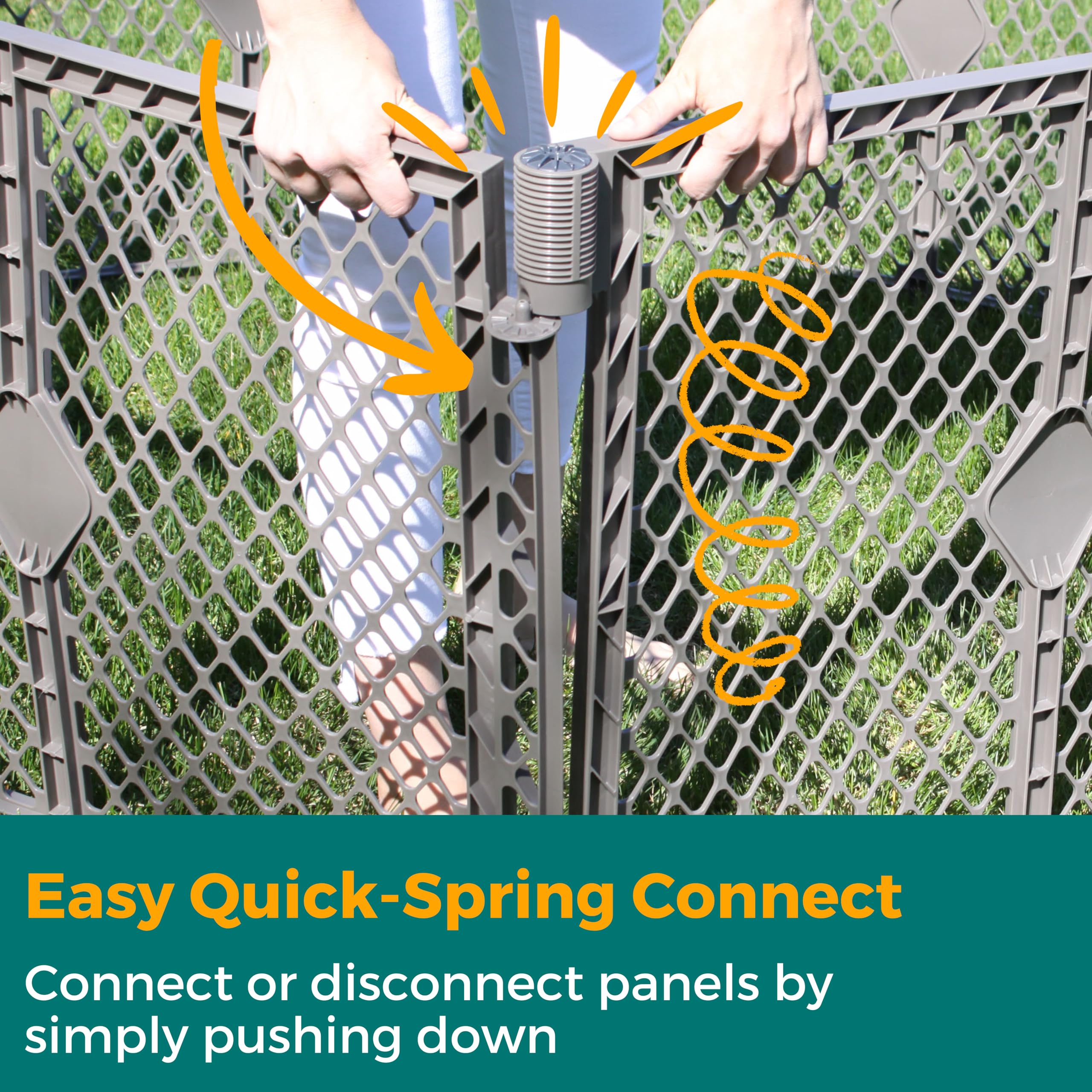 MyPet Petyard 26-inch height provides clear visibility while containing pets