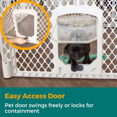 MyPet Petyard Passage 26-inch tall design creates spacious, contained play space.