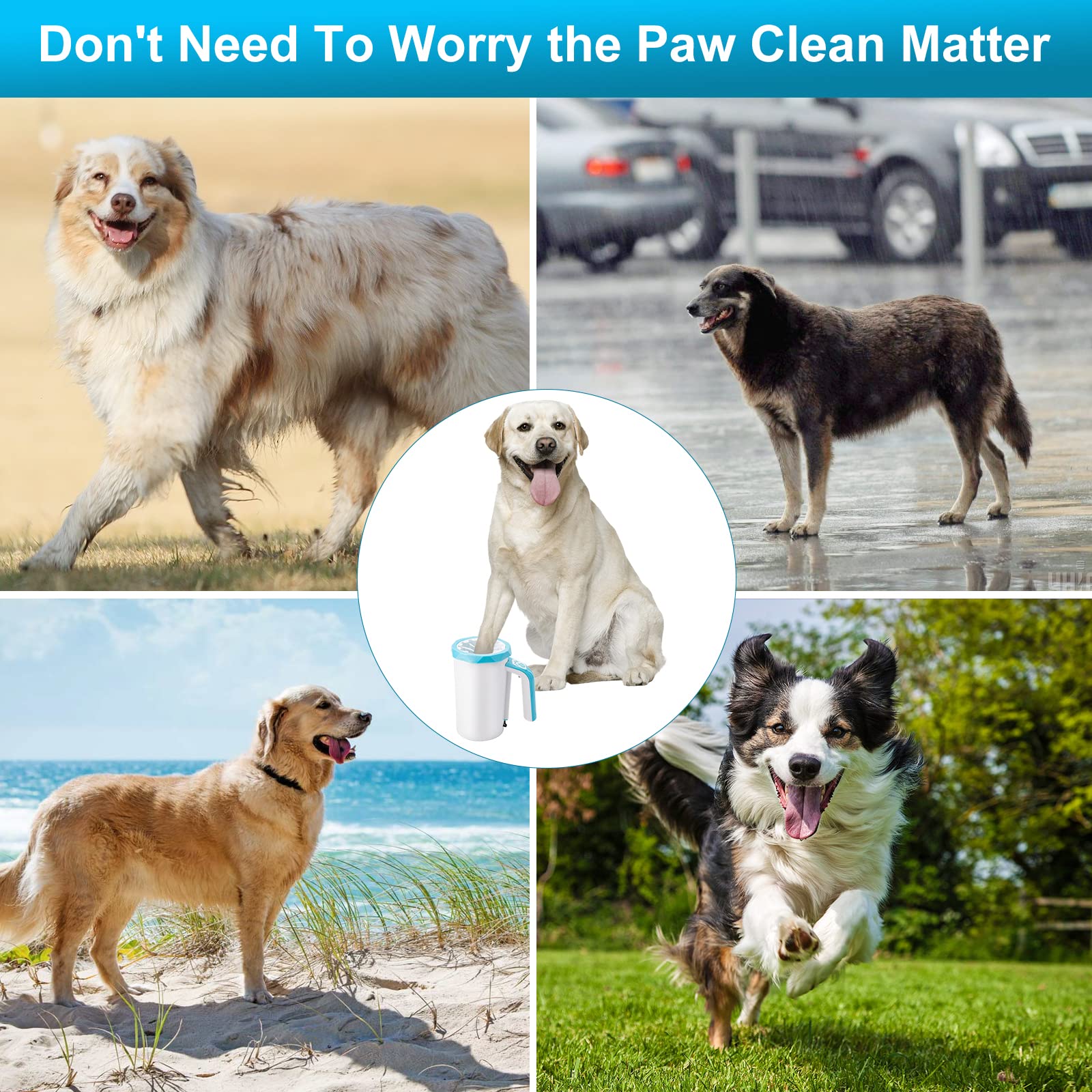 MYPIN 2400mAh battery for long-life outdoor paw cleaning