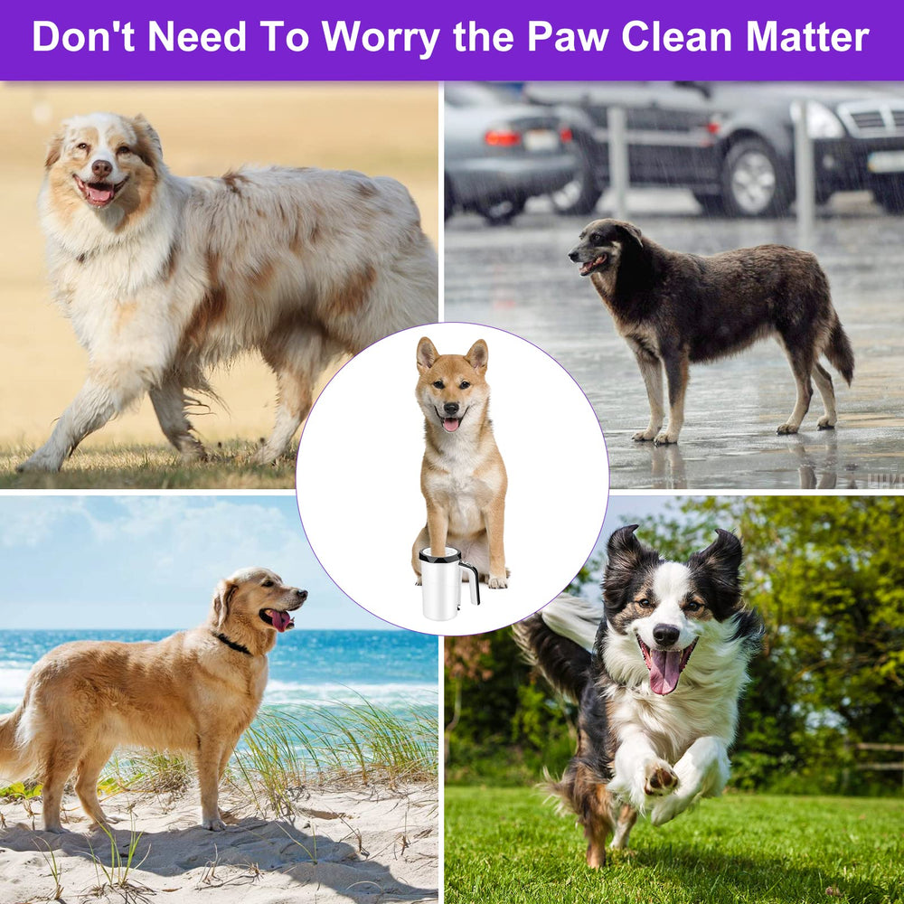 Built-in 2400mAh battery powers cordless paw cleaning sessions