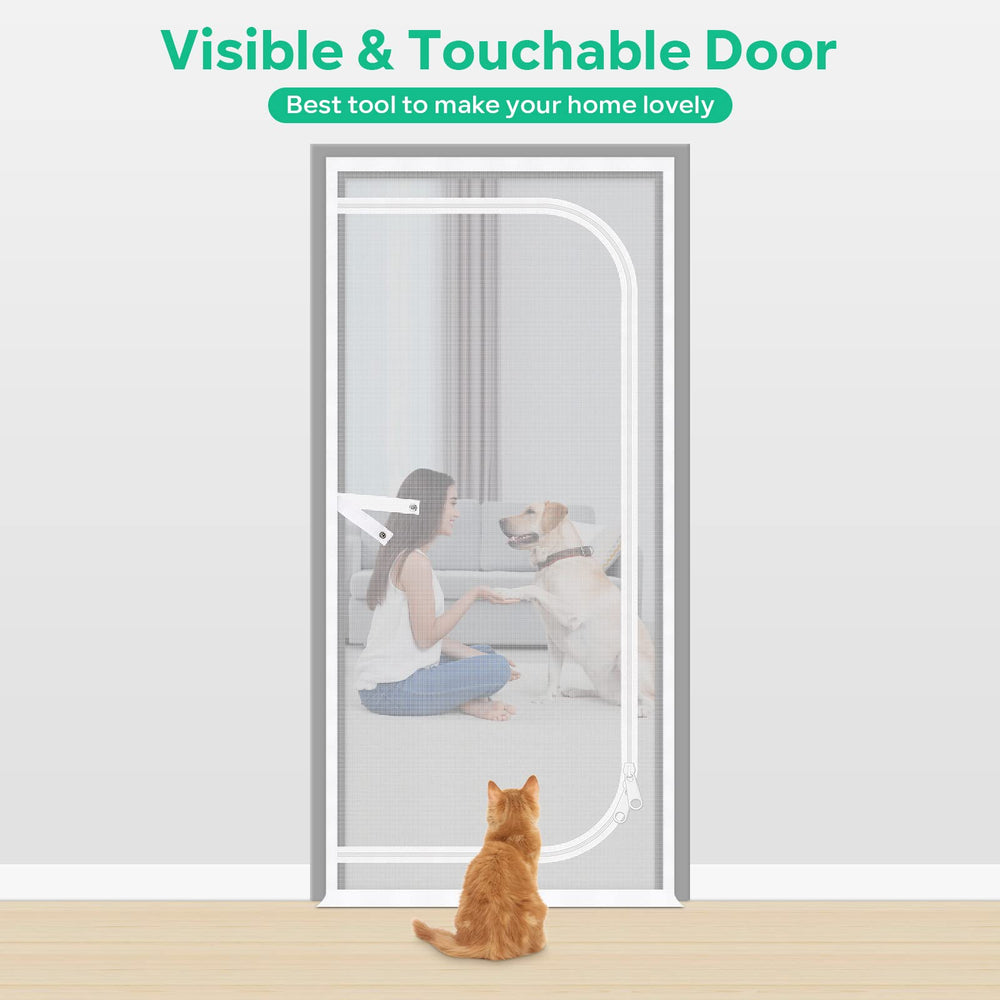 Durable, easy-clean mesh and components on the MYPIN screen door