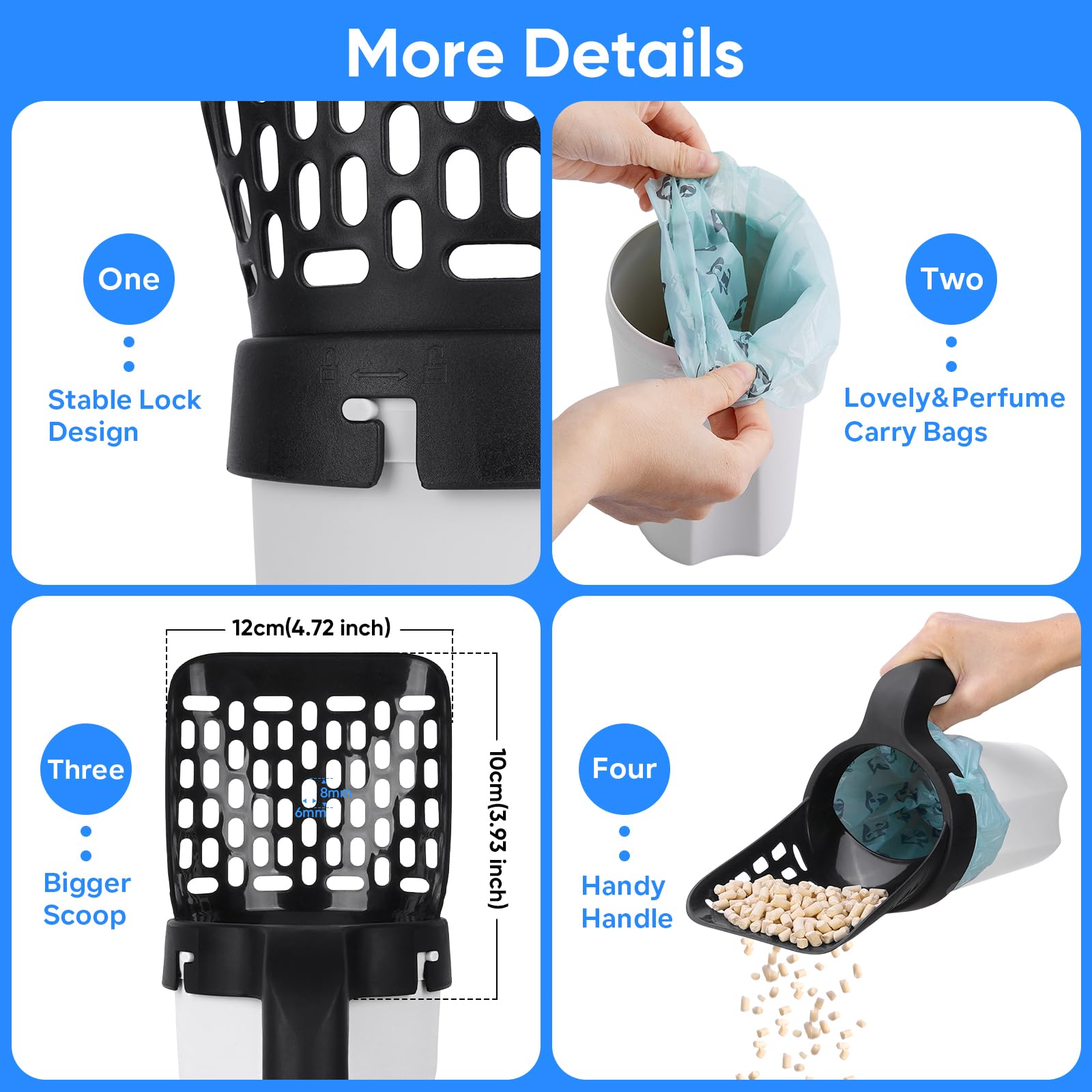 PP material scoop provides lightweight daily durability