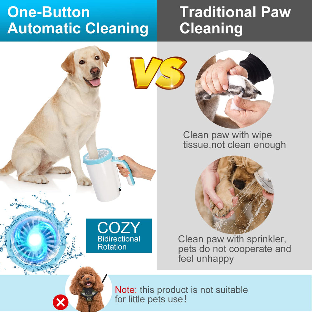 MYPIN soft silicone brush at the base for thorough paw cleaning