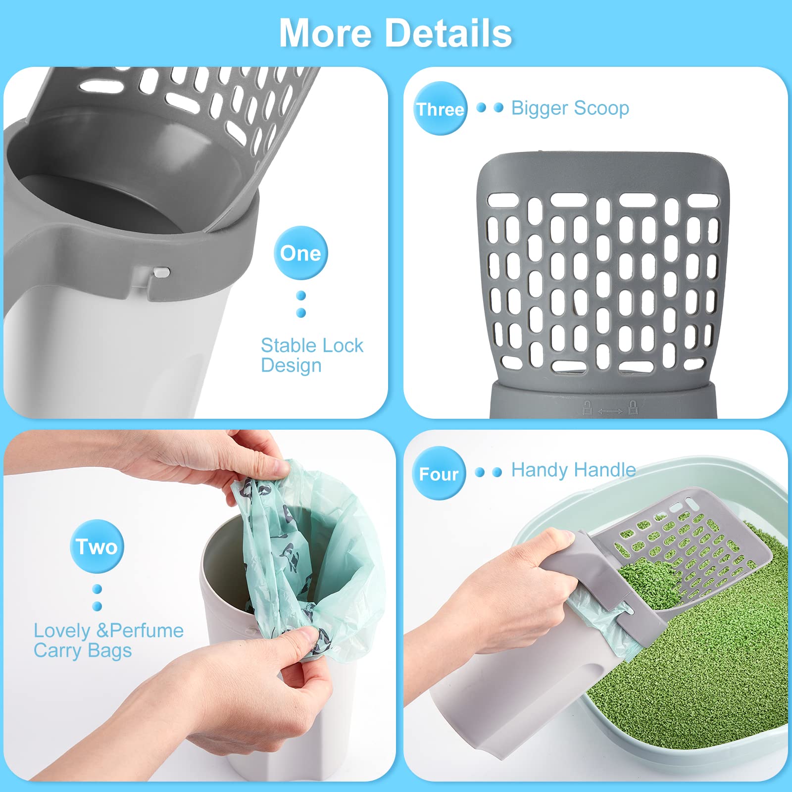 Lightweight PP material supports durable, one-handed operation.