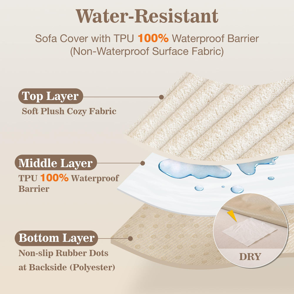 MYSKY HOME soft striped top layer adds style while guarding the surface